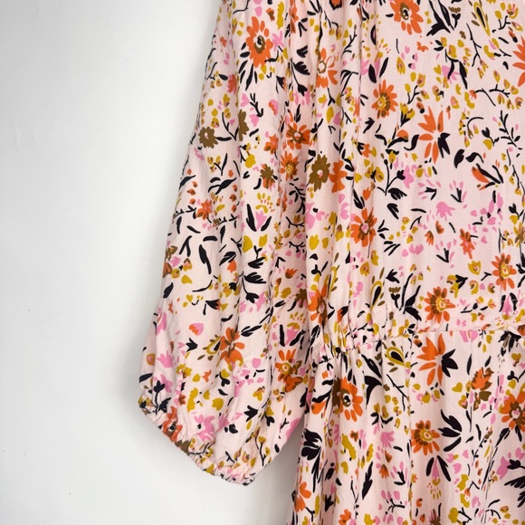 Petal & Pup Multicolor Floral Kelda Maxi Dress 3/4 Sleeves Size M Spring Flowy - Picture 8 of 13